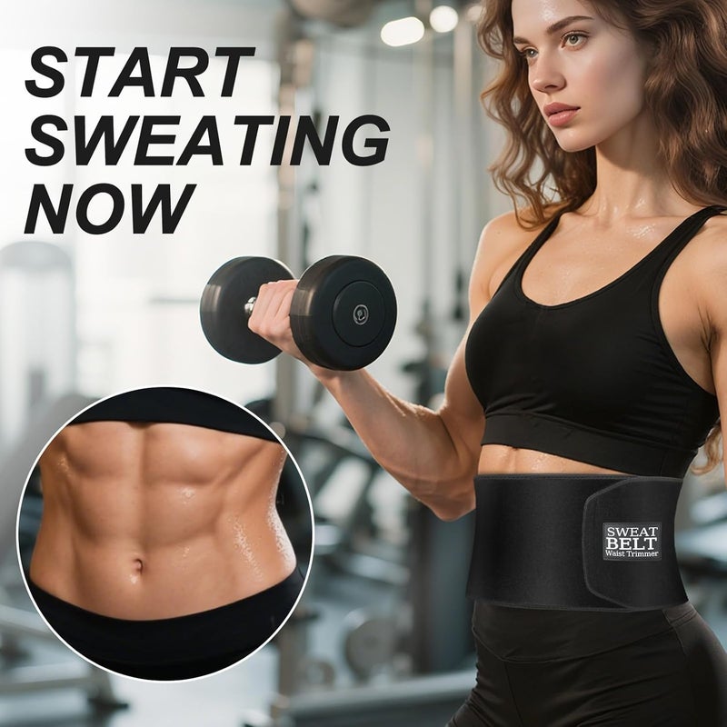 ZPP Store Waist Trimmer for Women and Men, Sweat Belt Band Belly Stomach Wrap - Image 2